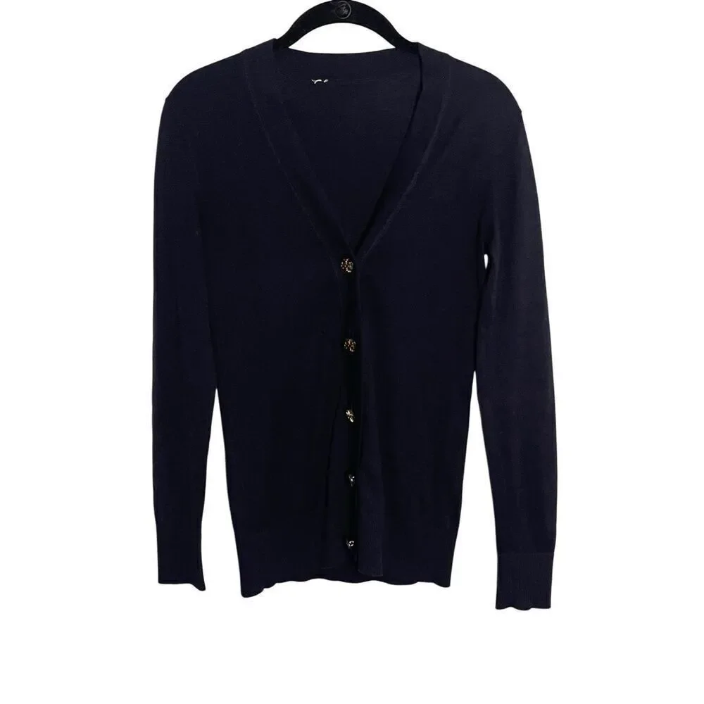 Tory Burch 100% Cotton Button Front Cardigan Sweater Women’s Size Small